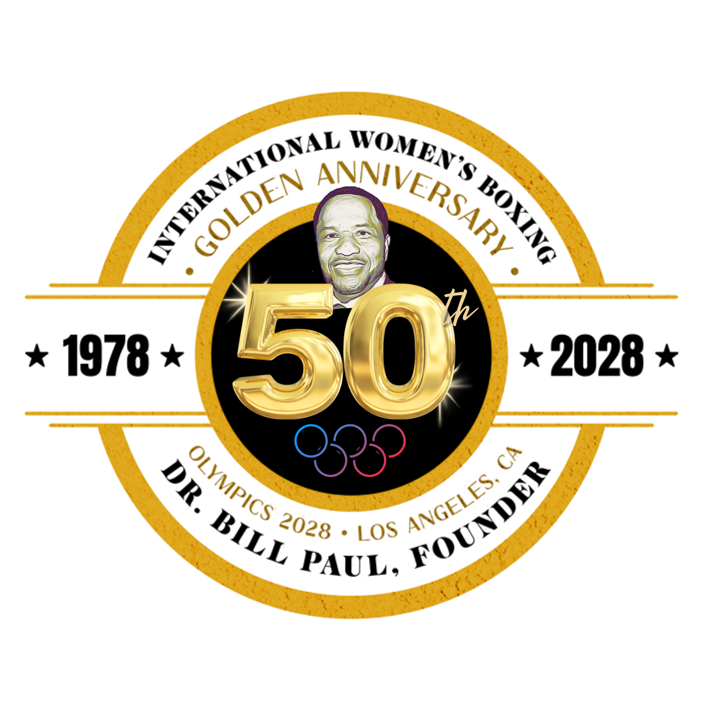 Womens Boxing Association 50 years logo