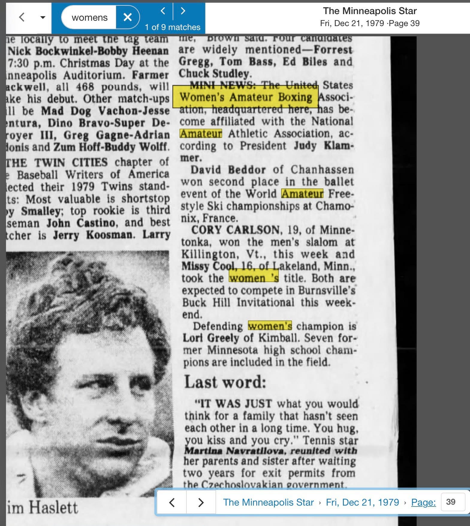 dr bill paul womens amateur boxing